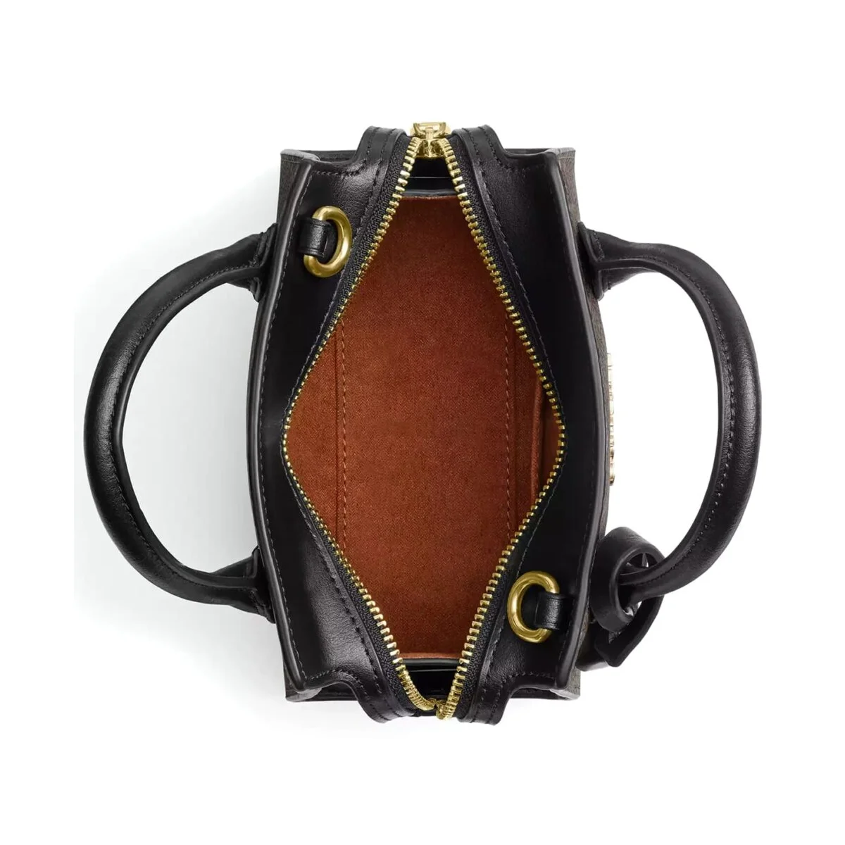 حقيبة يد نسائية من Coach باللون البني والأسود والذهبي (موديل Cv974) - image 3