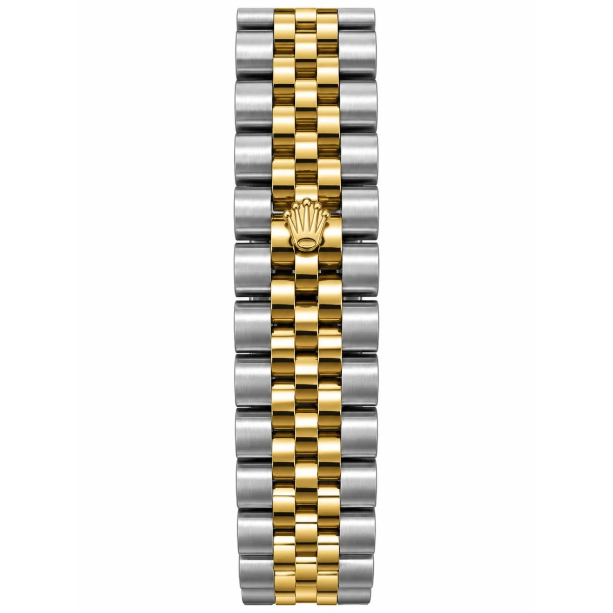 ساعة رولكس ديت جست (Datejust) أوتوماتيكية، ثنائية اللون (ذهب وفولاذ مقاوم للصدأ)، ميناء أبيض، وإطار مخدّد. - image 3