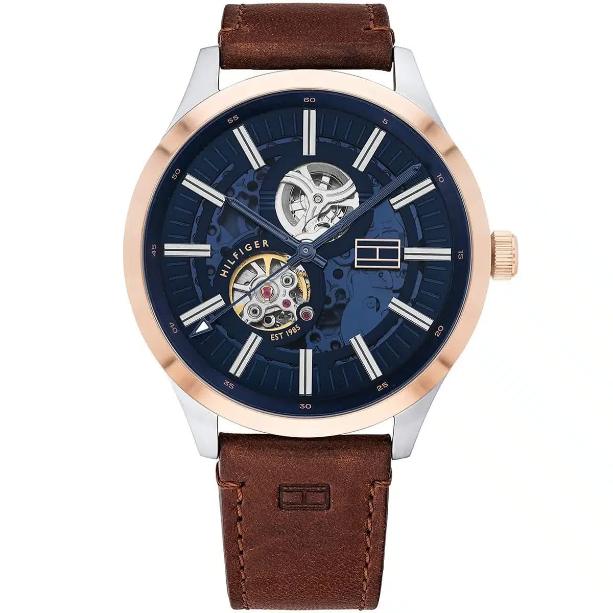 Tommy Hilfiger Classic Men’s Watch 1791642– Blue Dial, Brown Strap - image 1