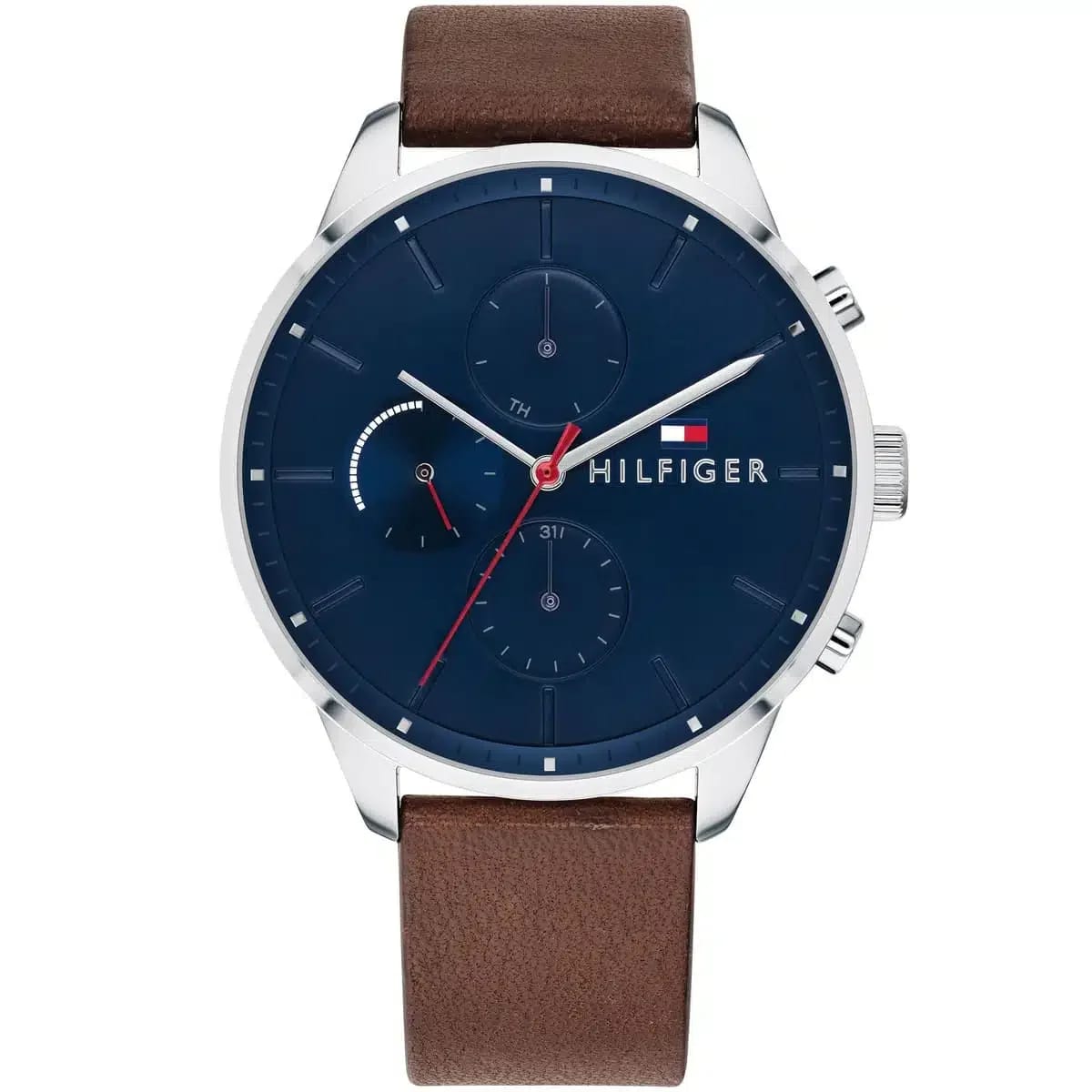 Tommy Hilfiger Classic Men’s Watch 1791487– Blue Dial, Brown Strap - image 1