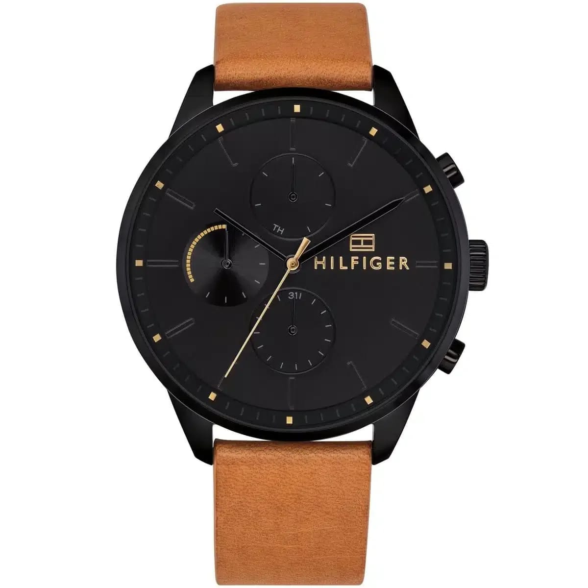 Tommy Hilfiger Classic Men’s Watch 1791486– Black Dial, Havan Strap - image 1
