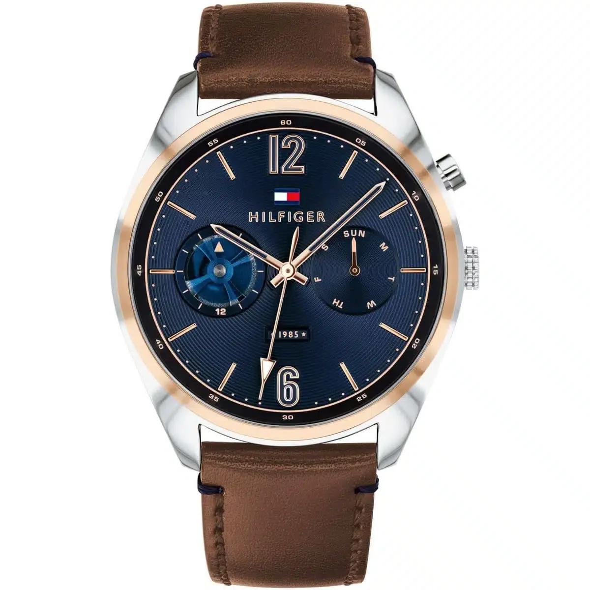 Tommy Hilfiger Classic Men’s Watch 1791549– Blue Dial, Brown Strap - image 1