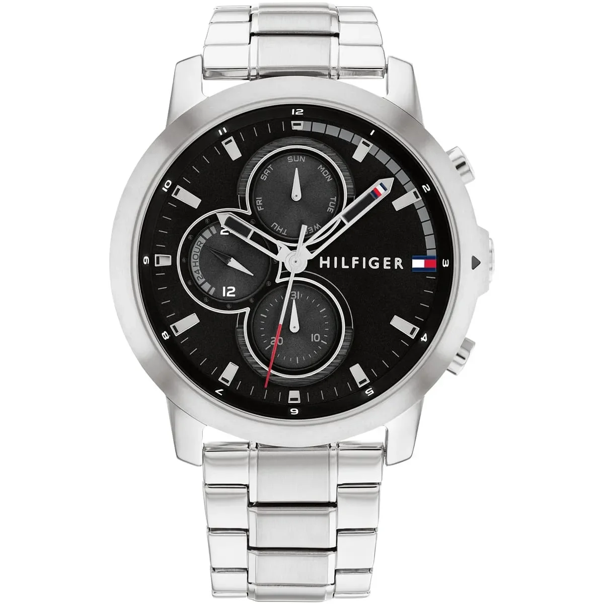 Tommy Hilfiger Classic Men’s Watch 1792048– Black Dial, with Silver Strap - image 1
