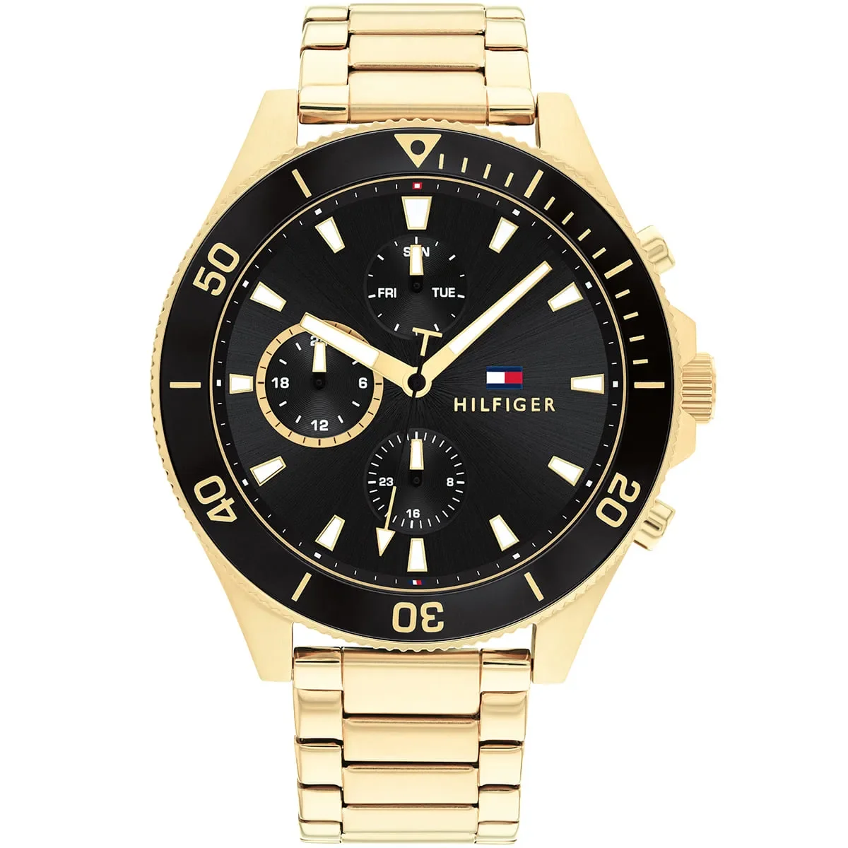 Tommy Hilfiger Classic Men’s Watch 1791919– Black Dial, Gold Strap - image 1