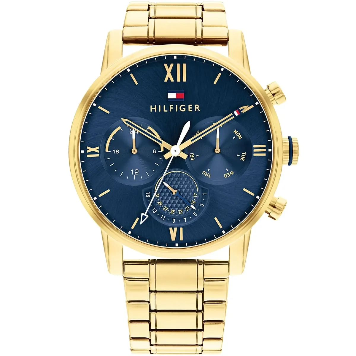 Tommy Hilfiger Classic Men’s Watch 1791880– Blue Dial, Gold Strap - image 1