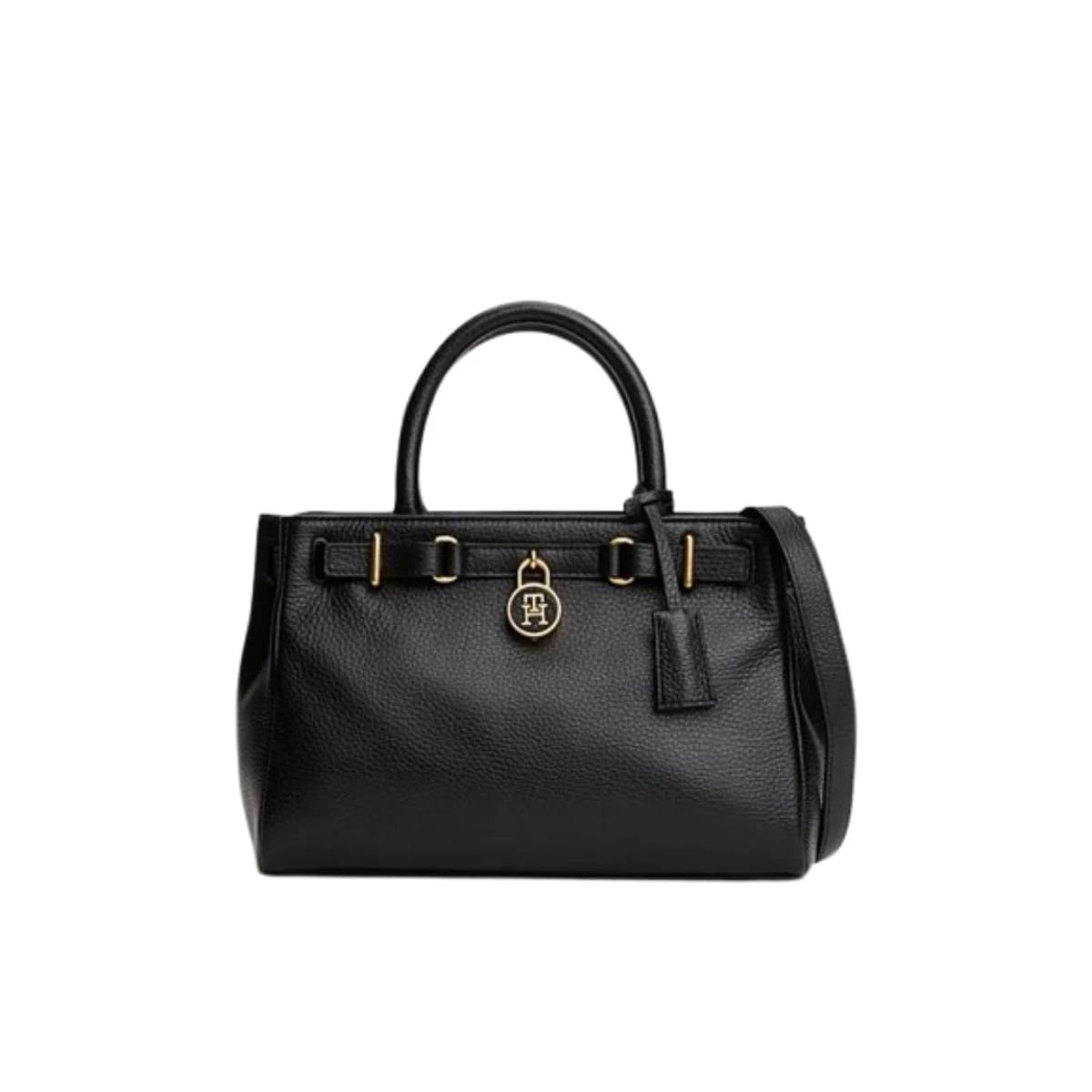 Tommy Hilfiger Women’s Black Pebbled Satchel Bag - image 1