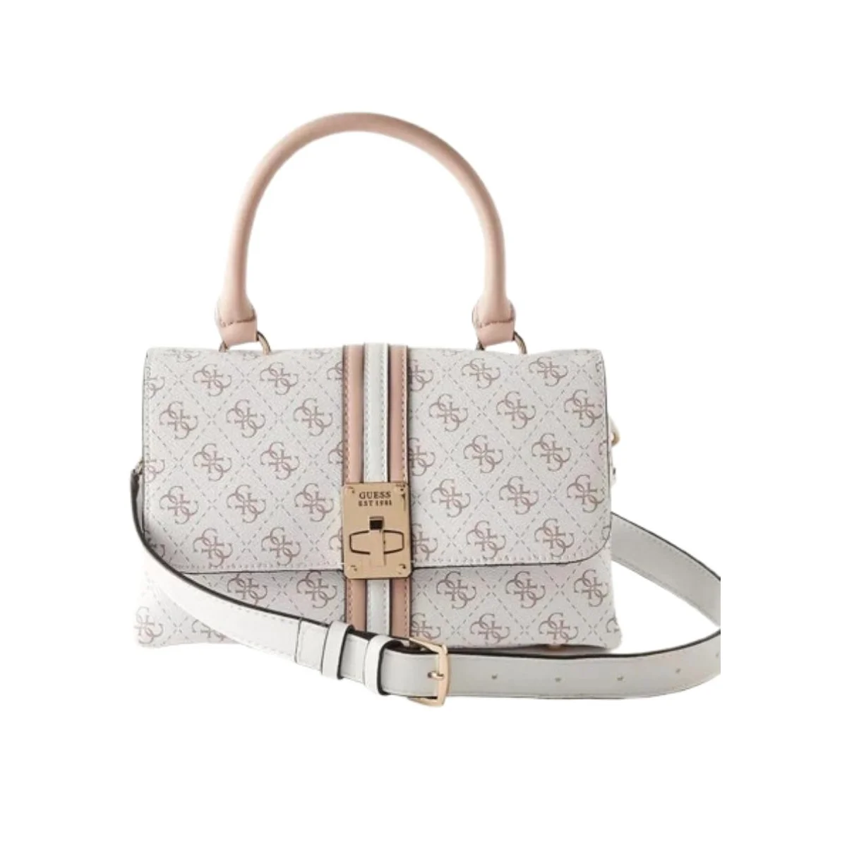 GUESS Kasinta Mini Top Handle White Logo Bag SG840577-WML - image 4