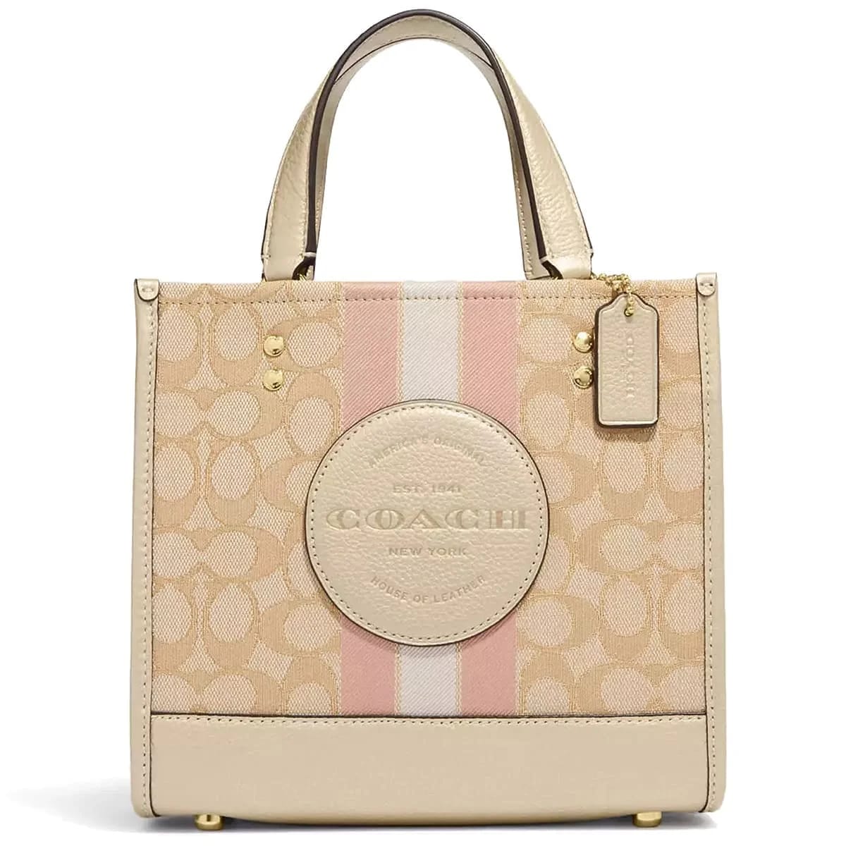 COACH Light Khaki – Metallic Soft Women shoulder bagMini Tote Bag cg096 imv6d - image 1