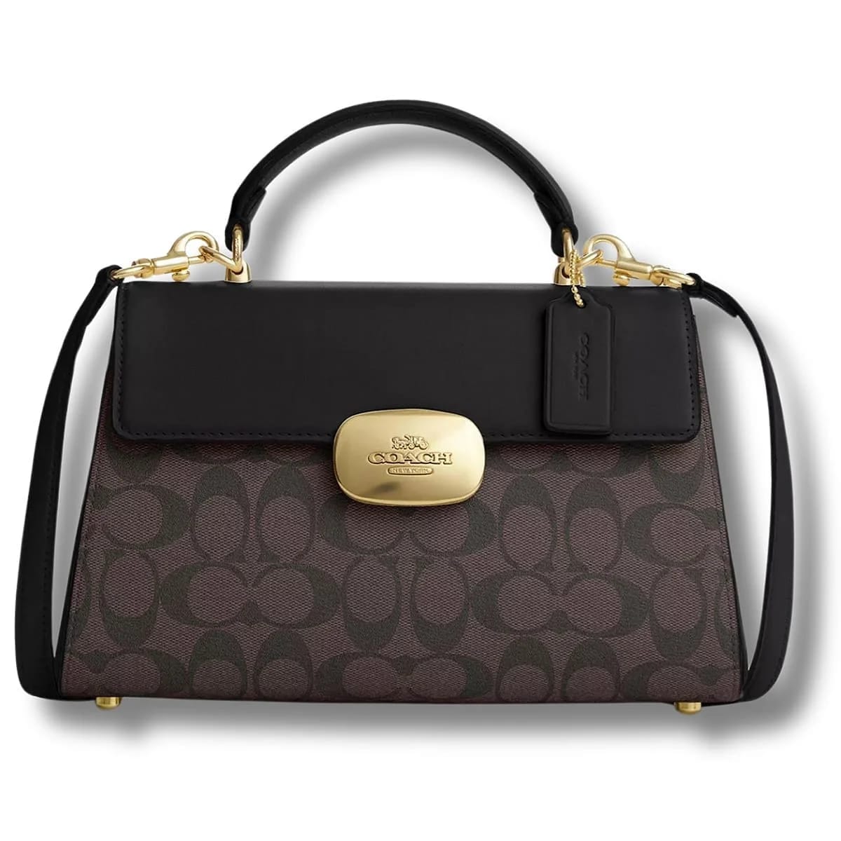 COACH Gold – Brown Black Women Handbag CW012 - image 1