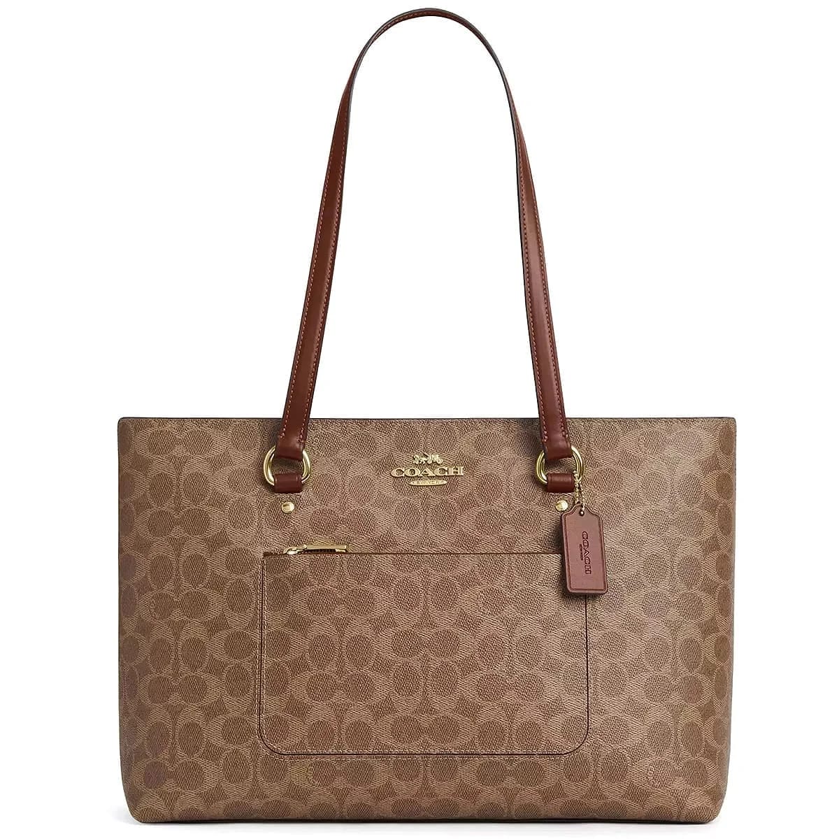 COACH Gold – Tan – Brown Women shoulder bag / Tote Bag CCD69-IMXHE - image 1