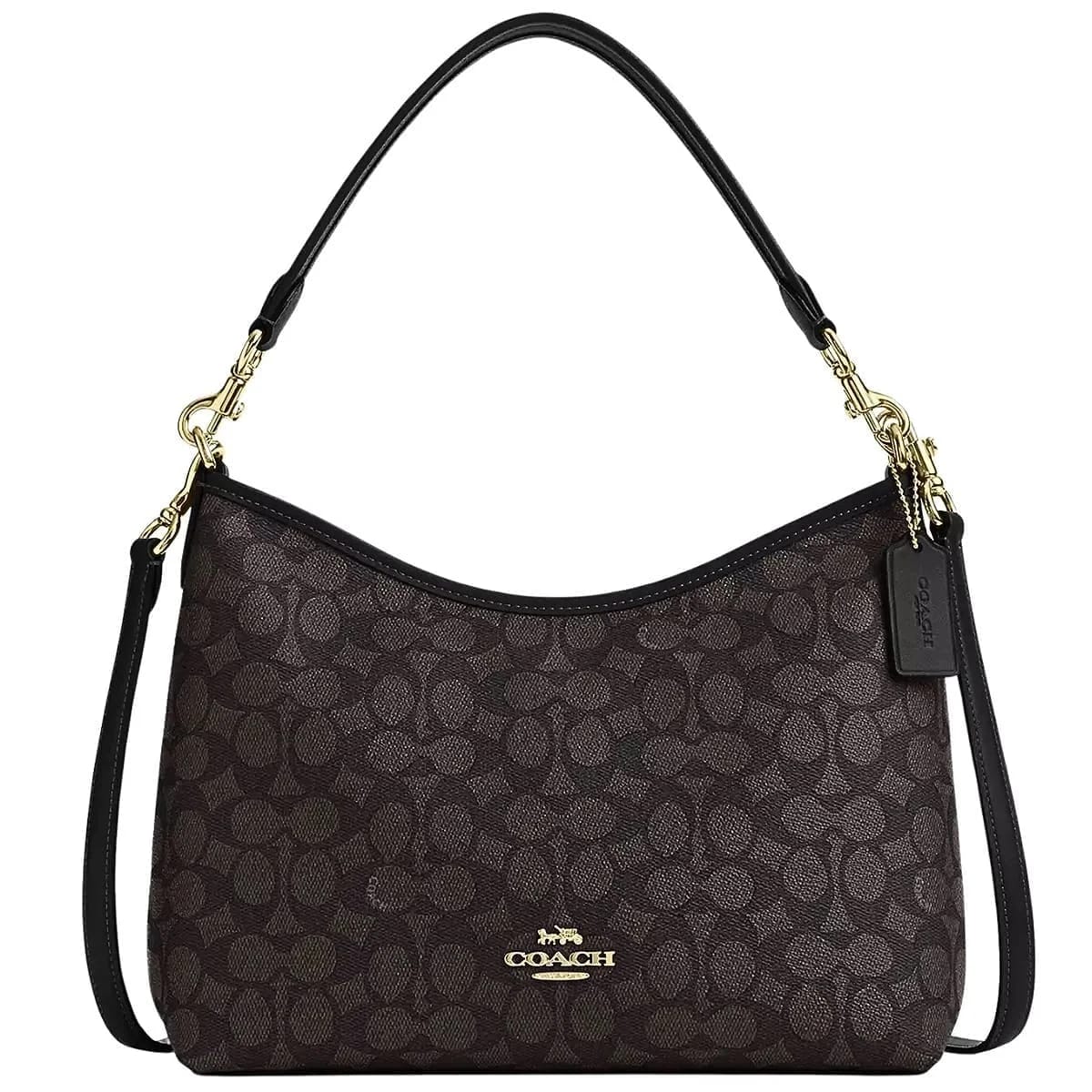 COACH Gold – Walnut – Black Women Shoulder Bag cv975 imxaq - image 1