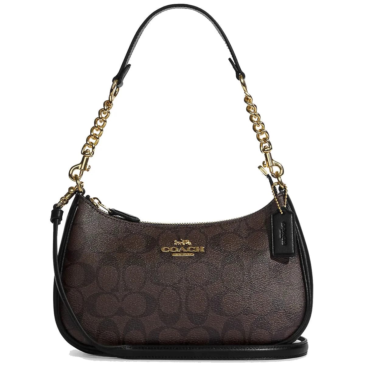 Coach Gold Walnut Black Women Shoulder Bag Cv933 - image 1