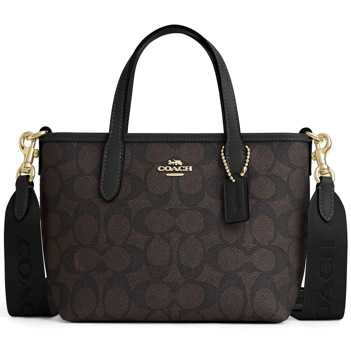 Coach Walnut Black Women Handbag Cw032 Imxaq - image 1