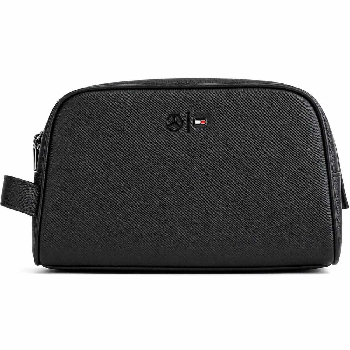 Mercedes Benz Tommy Hilfiger Black Leather Wash Bag For Men - image 1