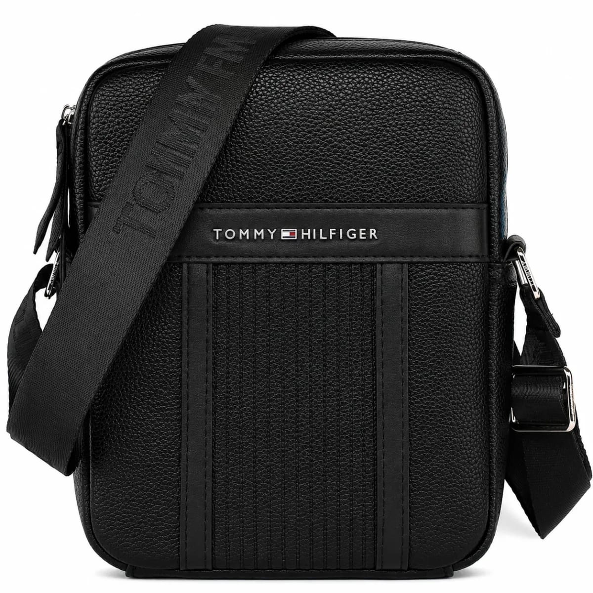 Leather Tommy Hilfiger Crossbody Messenger Shoulder Black Me Bag - image 1