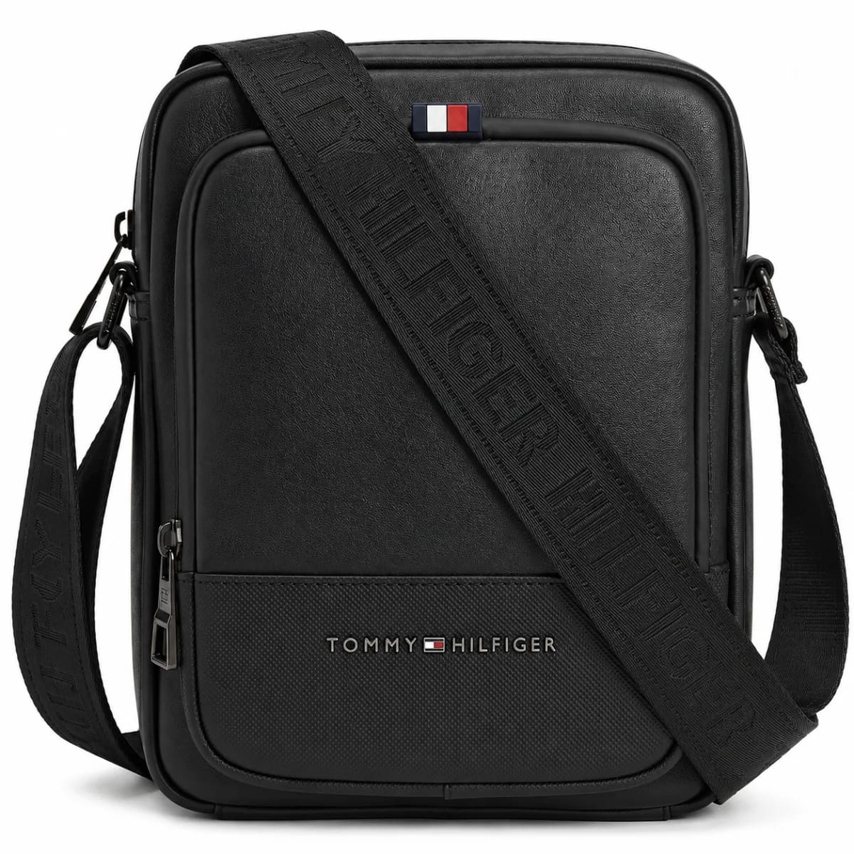 Tommy Hilfiger Men’s Black Panel Crossbody Bag - image 1