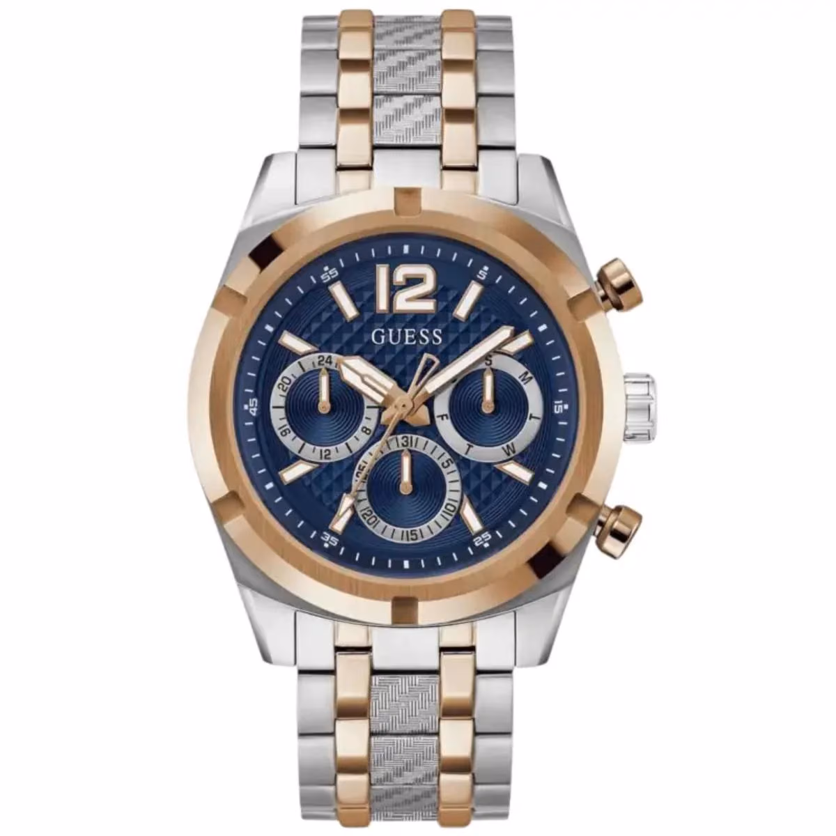GUESS Resistance Men's Two-Tone Blue Watch GW0714G3 - image 1