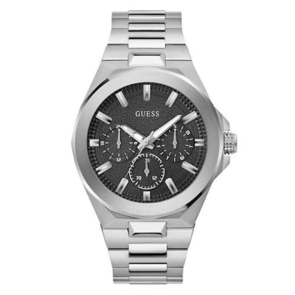 GUESS Dashboard Men's Silver Black Watch GW0798G1 - image 1