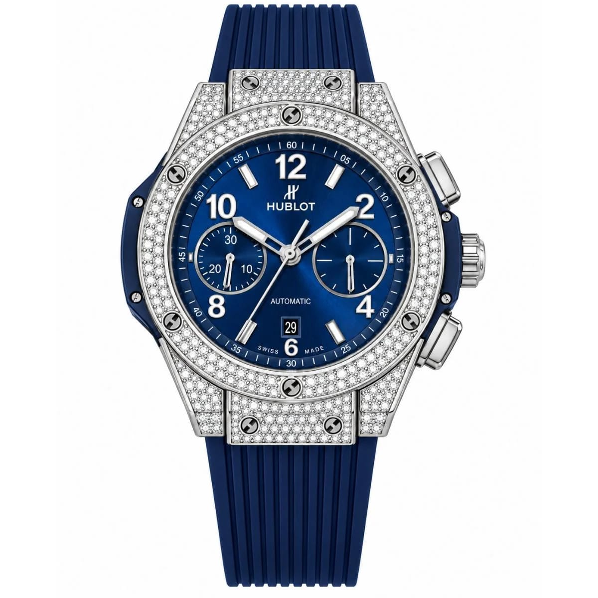 Hublot Women's Navy Blue Sunburst Luxury Watch - image 1