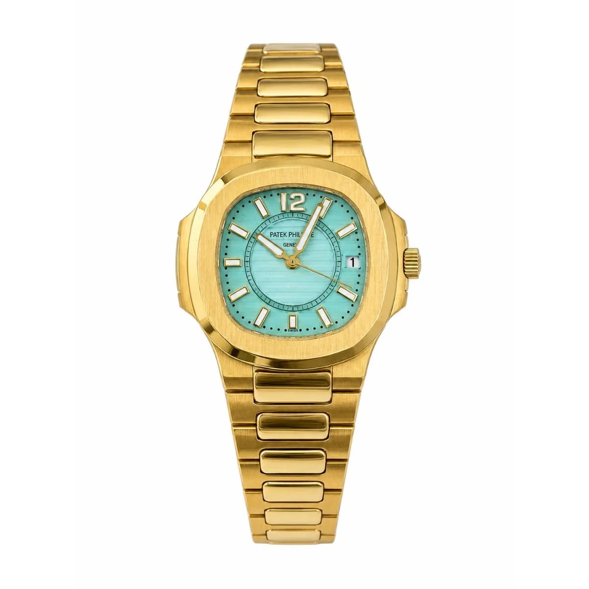 Patek philip Luxury gold-tone watch with aqua blue dial - image 1