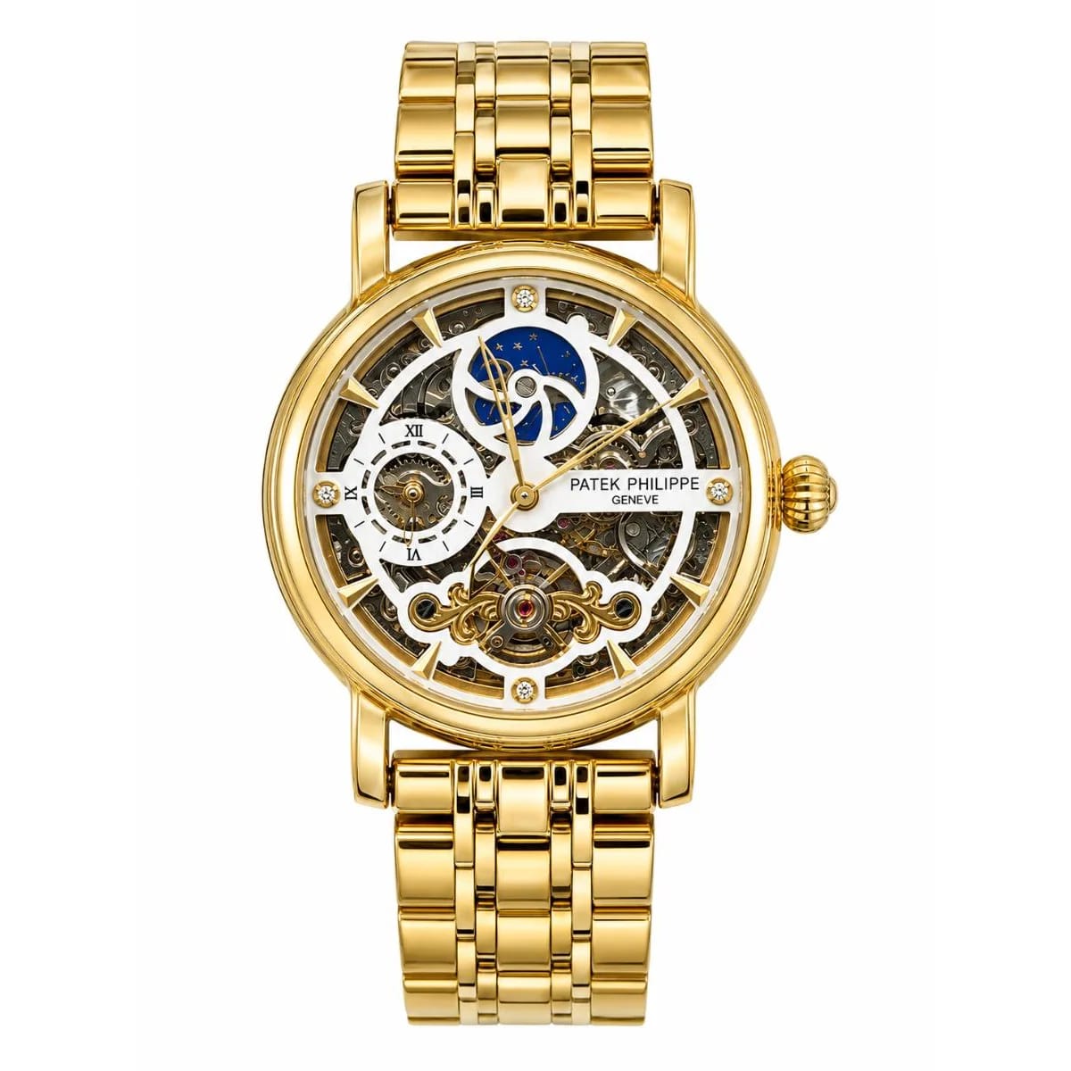 Patek Philippe Luxury Automatic Skeleton Gold-Tone Watch - PT003 - image 1