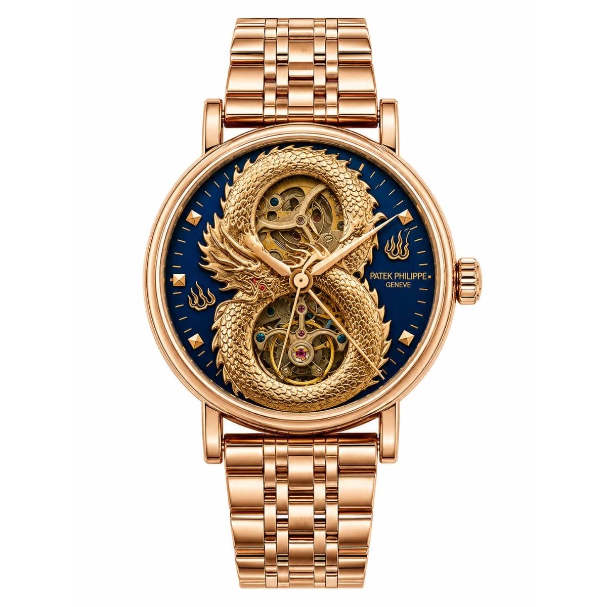 Patek Philippe Luxury Automatic Skeleton Gold-Tone Watch - image 1