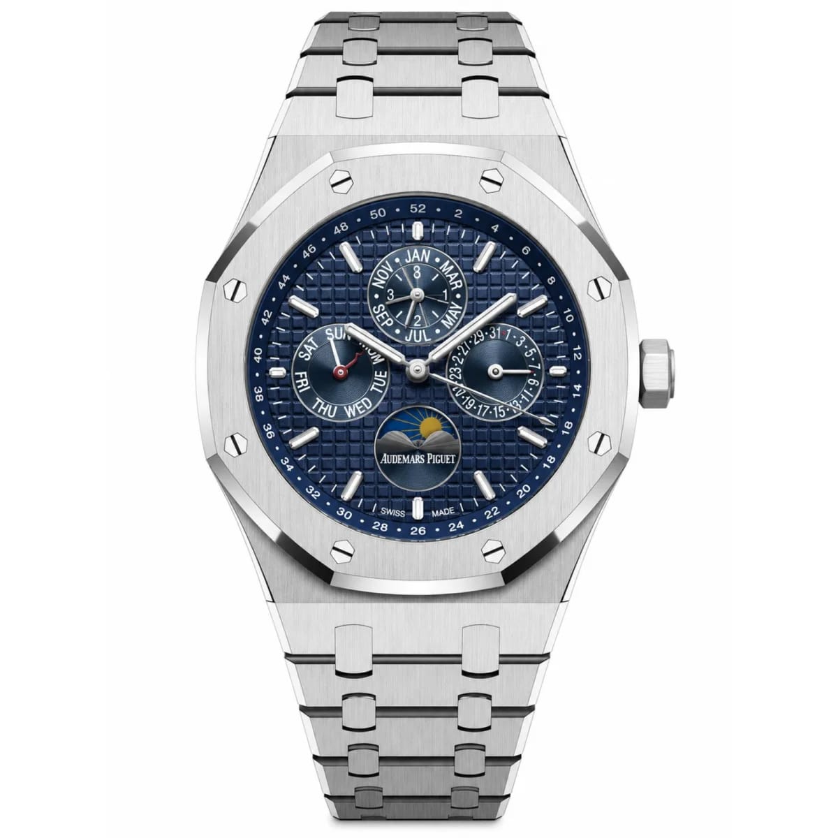 Audemars Piguet Royal Oak Perpetual Calendar Automatic Stainless Steel Blue Dial Watch - image 1