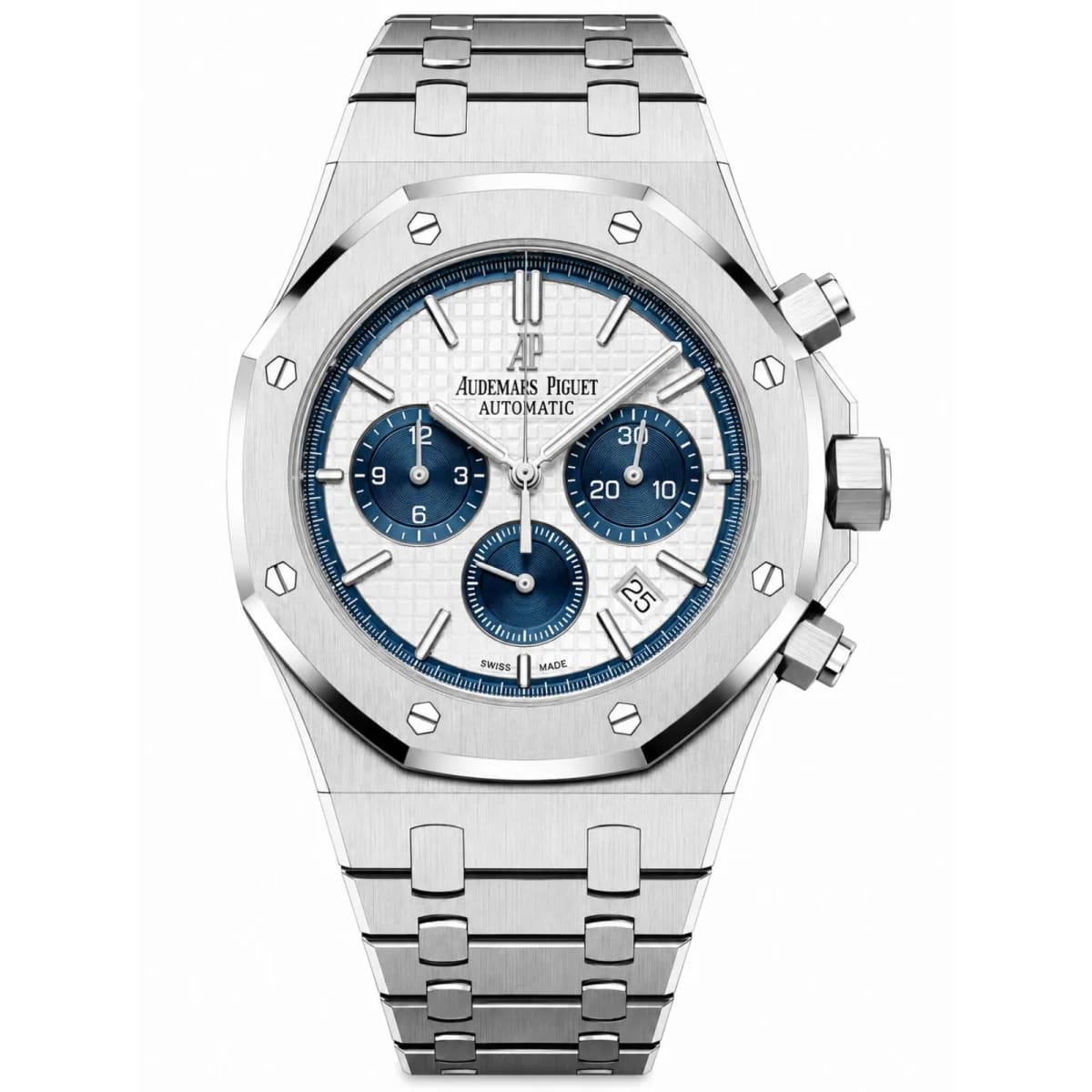 Audemars Piguet Royal Oak Chronograph Automatic Stainless Steel Blue & White Dial Watch - image 1