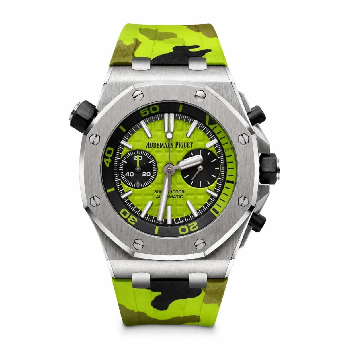 Audemars Piguet Royal Oak Offshore Diver Chronograph Automatic Green Camouflage Strap Watch - image 1