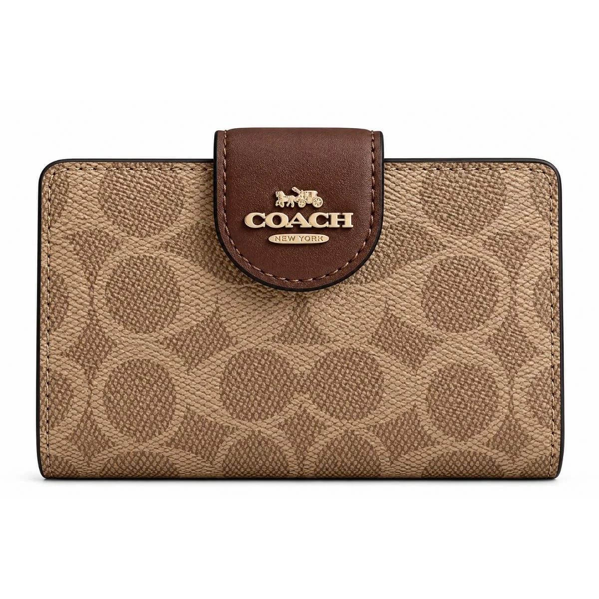 COACH Women’s Signature Canvas Medium Corner Zip Wallet CW786 - image 1