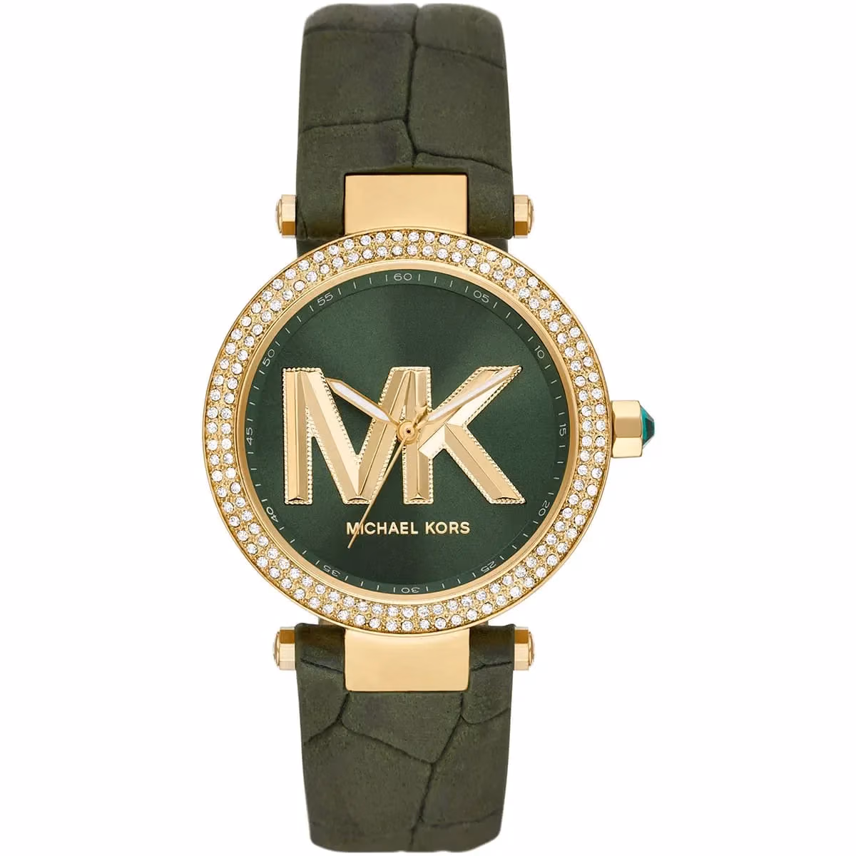 Michael Kors Parker MK4724 Women’s Gold Watch with Green Leather Strap - image 1