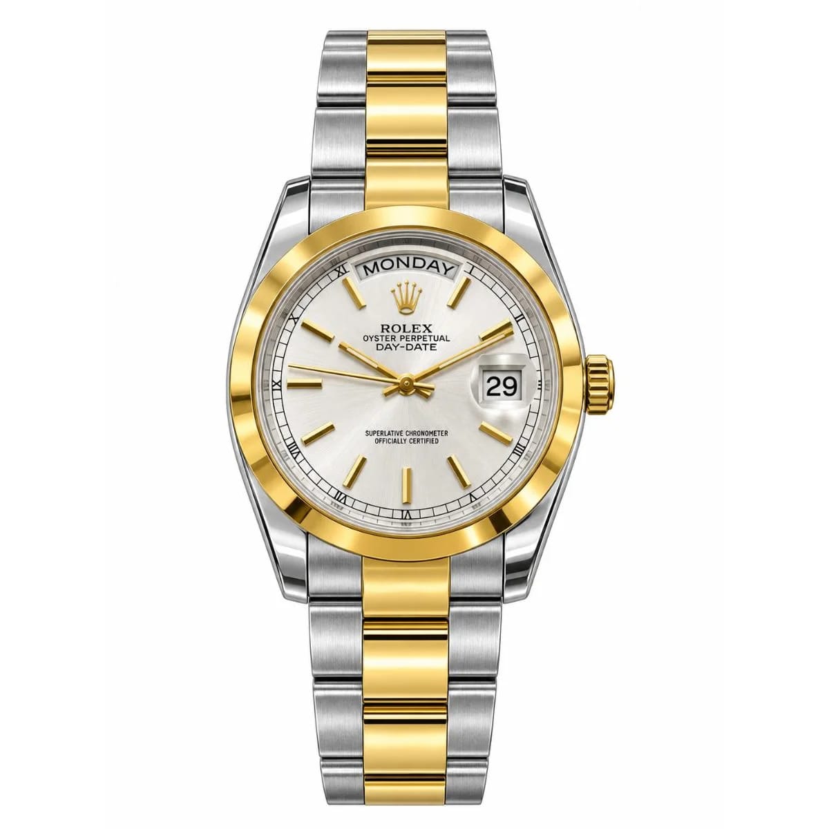 Rolex Day-Date 40 Two-Tone Gold & Stainless Steel White Dial Watch - image 1