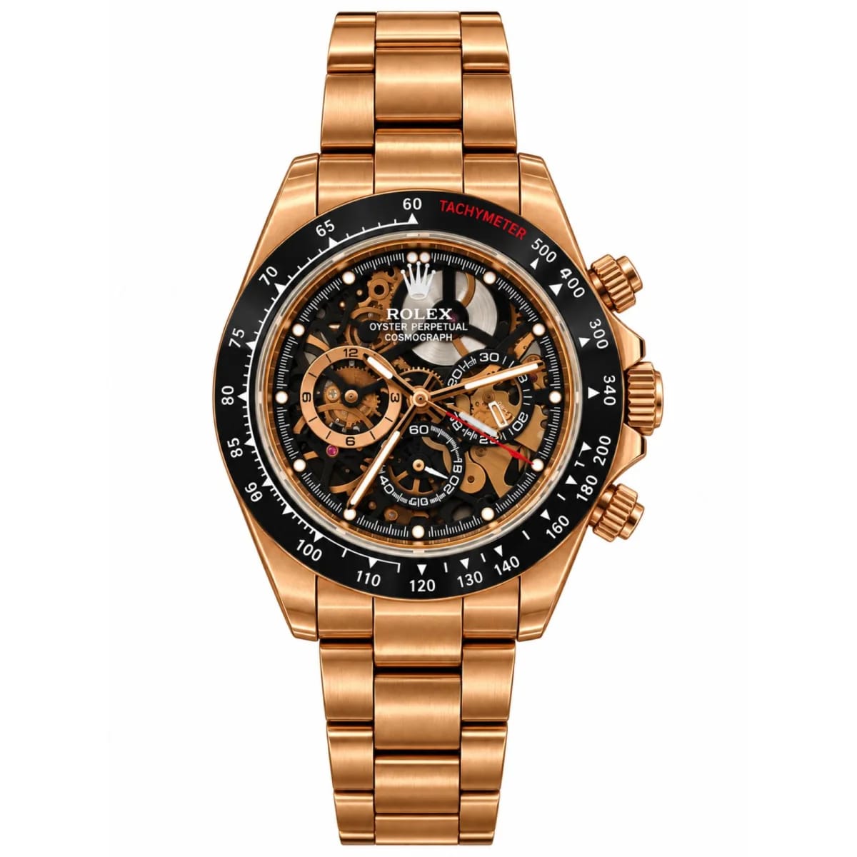 Rolex Cosmograph Daytona Automatic Rose Gold Skeleton Chronograph Watch - image 1