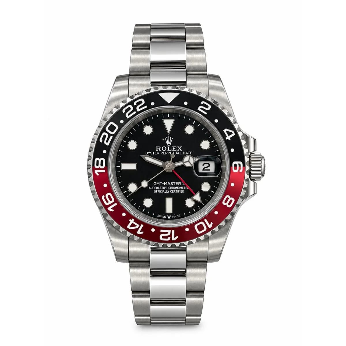 Rolex GMT-Master II Automatic Black Dial Red & Black Bezel Stainless Steel Watch - image 1