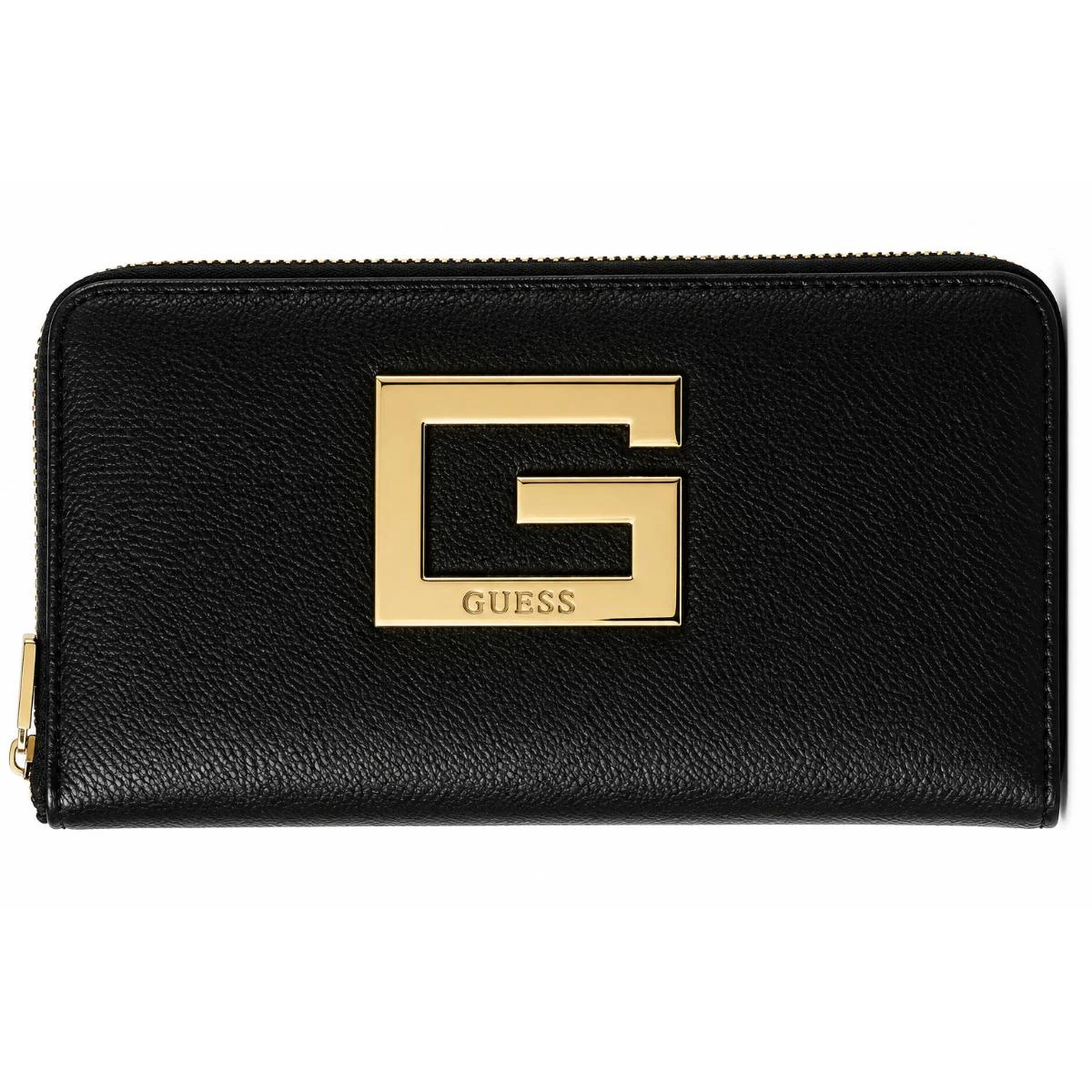 GUESS Black Pebbled Zip-Around Wallet for Women - image 1