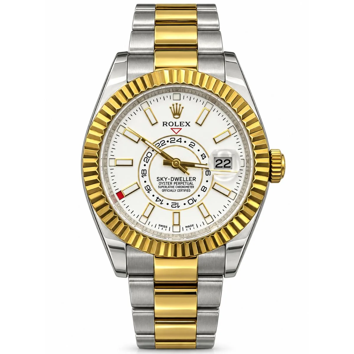 Rolex Sky-Dweller 42mm Automatic Watch For Men – White Dial Two Tone - image 1