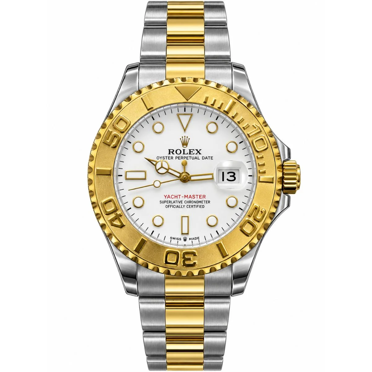 Rolex Yacht-Master 35mm Automatic White Dial Two Tone Watch For Women - image 1
