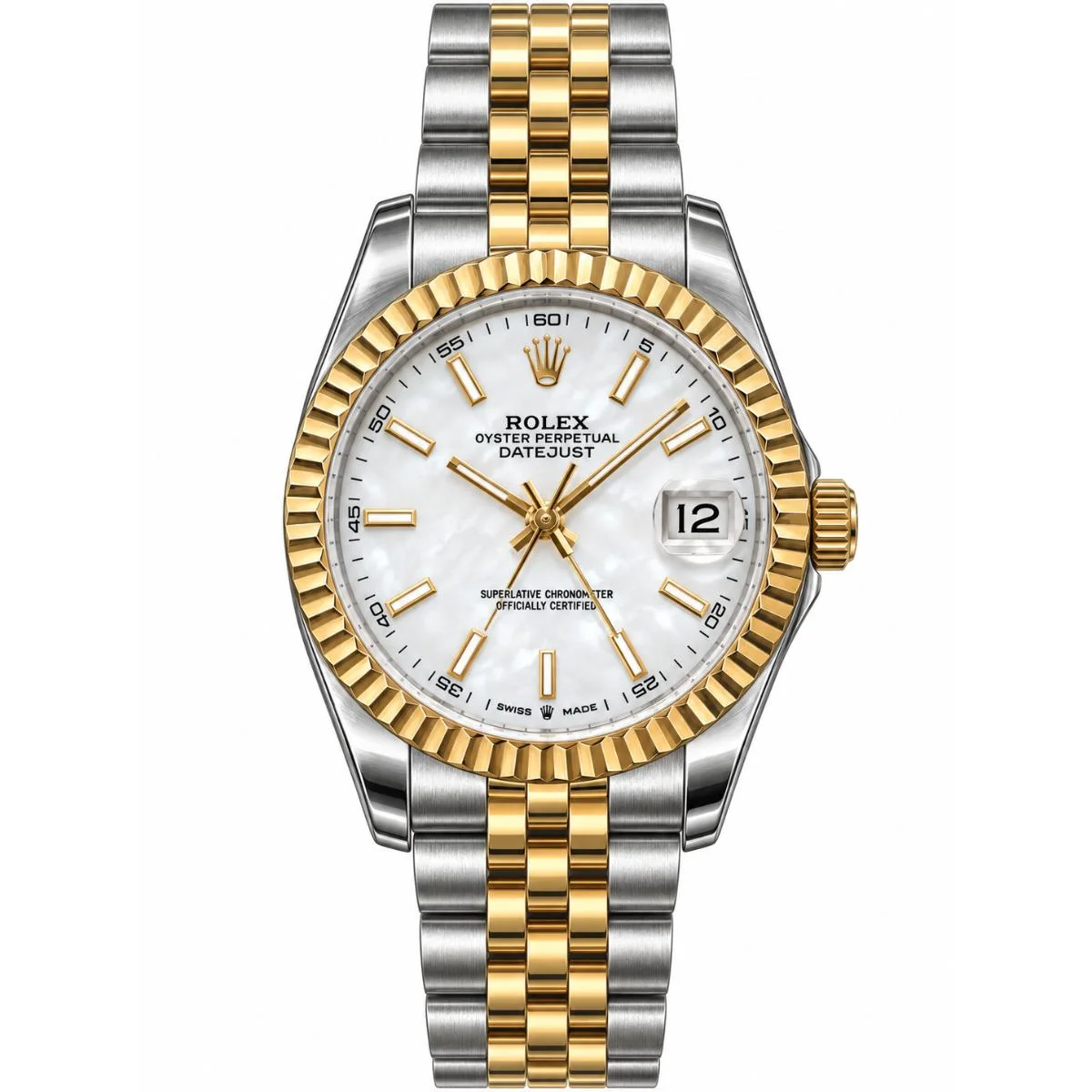 Rolex Datejust 36mm White Dial Two Tone Watch For Women - image 1