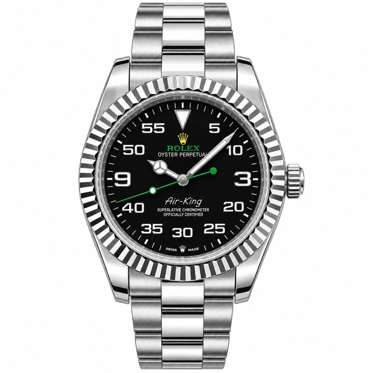 Rolex Air-King 40mm Automatic Black Dial Watch For Men - image 1