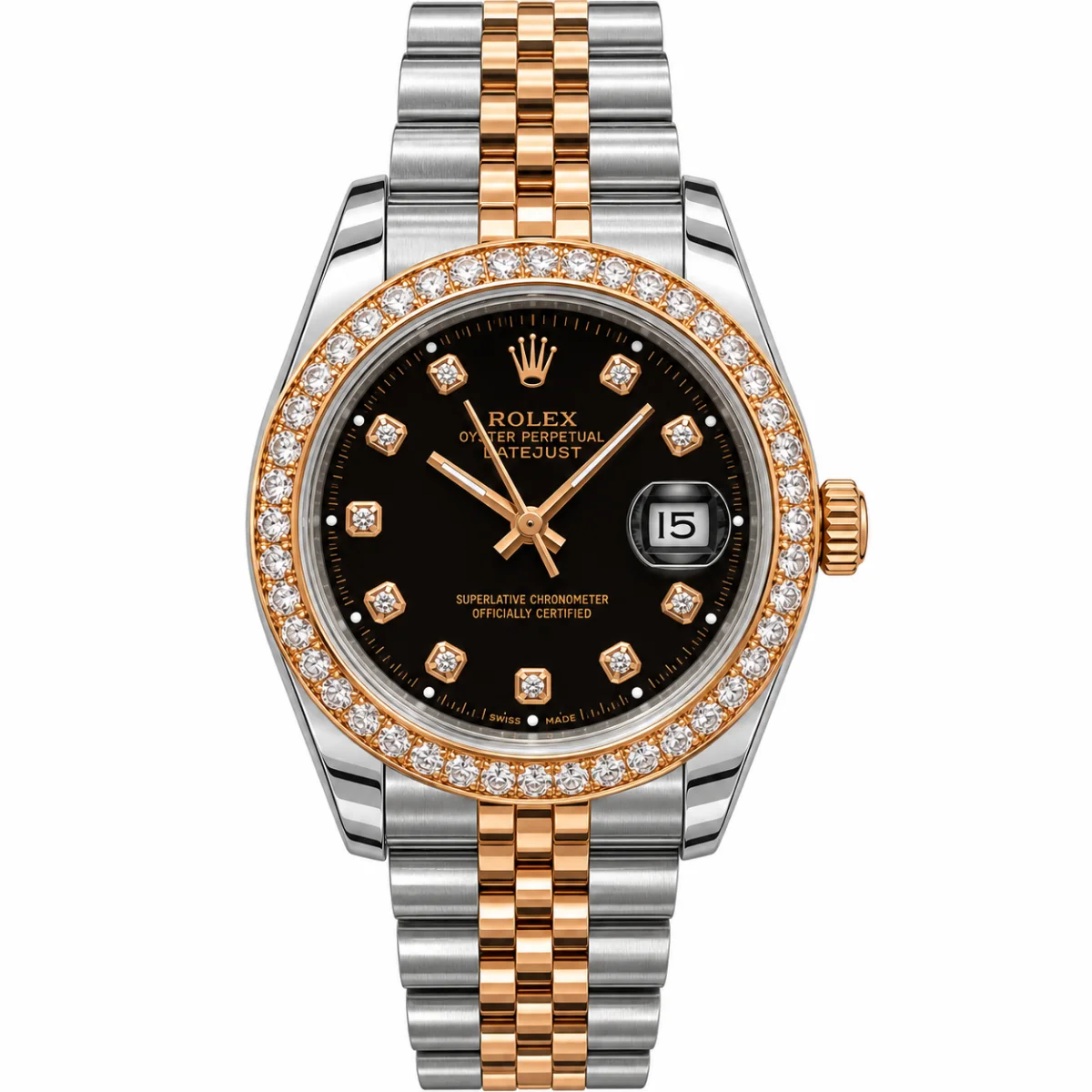 Rolex Datejust 36mm Black Stone Dial Watch For Women - image 1
