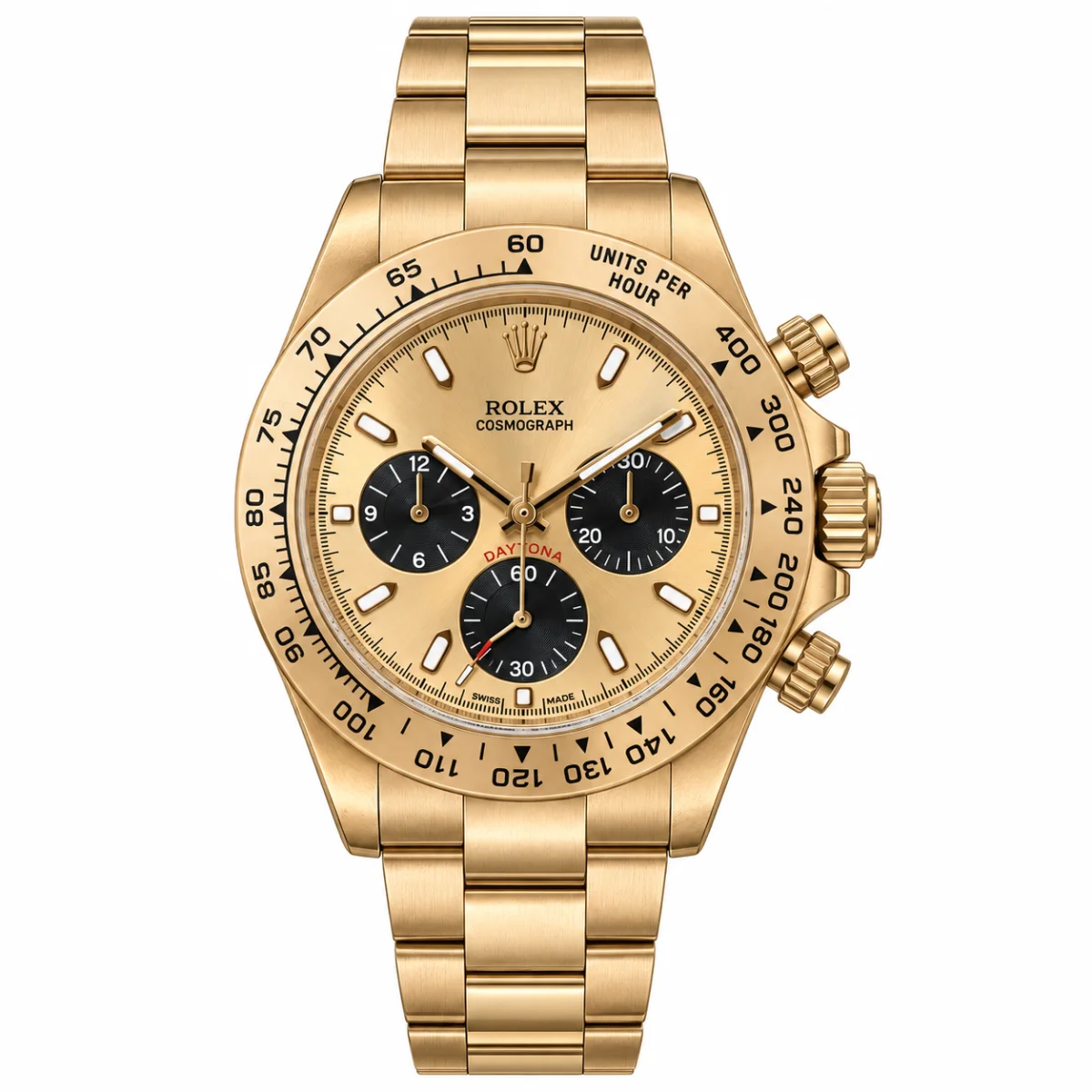 Rolex Cosmograph Daytona Quartz Watch For Men – Gold - image 1