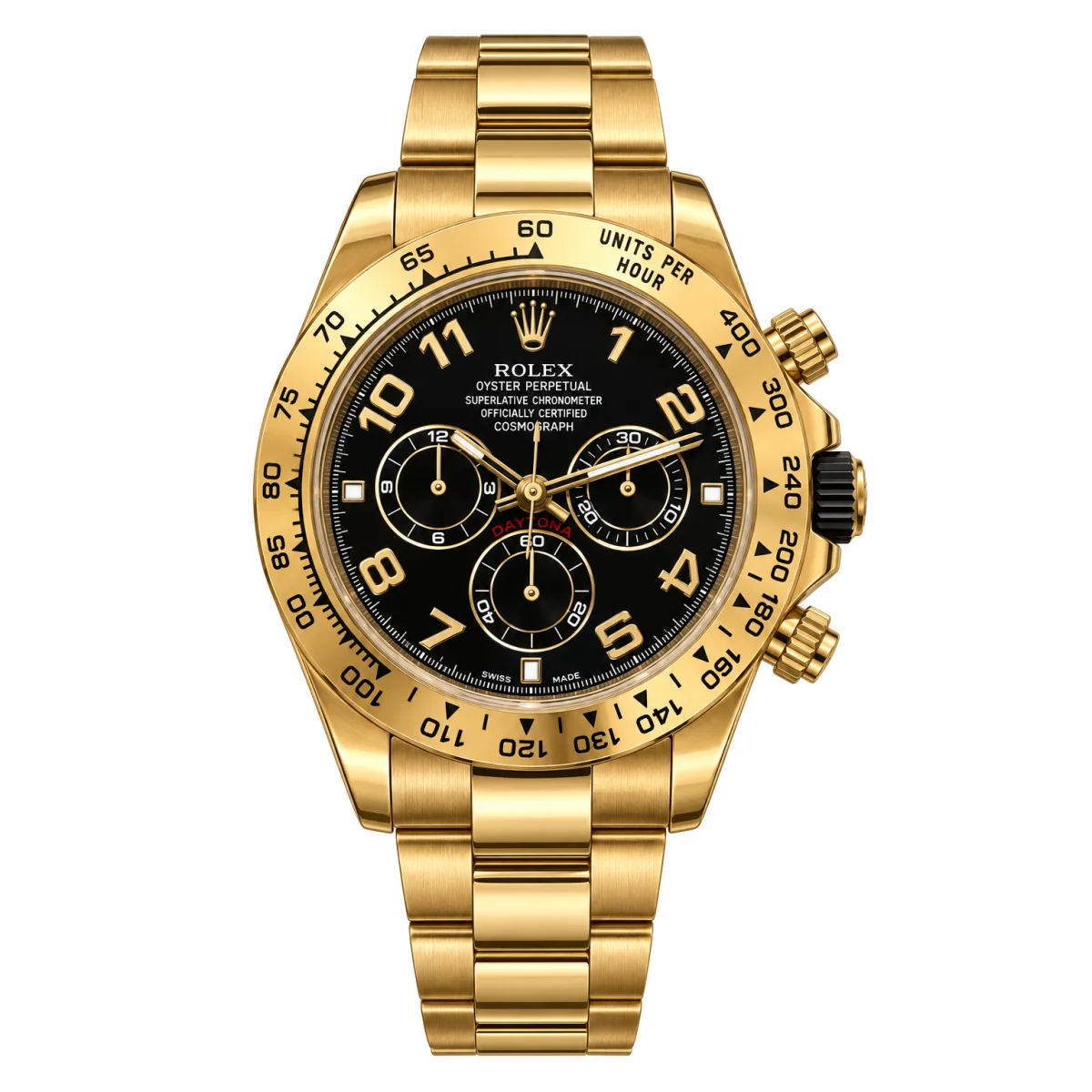 Rolex Cosmograph Daytona Automatic 40mm Gold Watch For Men – Black Dial - image 1