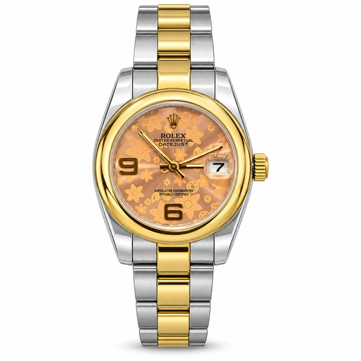 Rolex Lady-Datejust 31 Champagne Floral Dial Watch - image 1