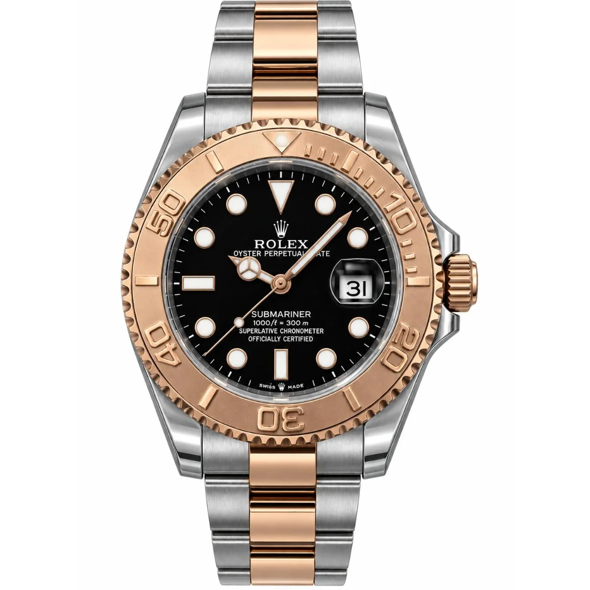 Rolex Yacht-Master 40 Black Dial Two-Tone Watch For Men - image 1