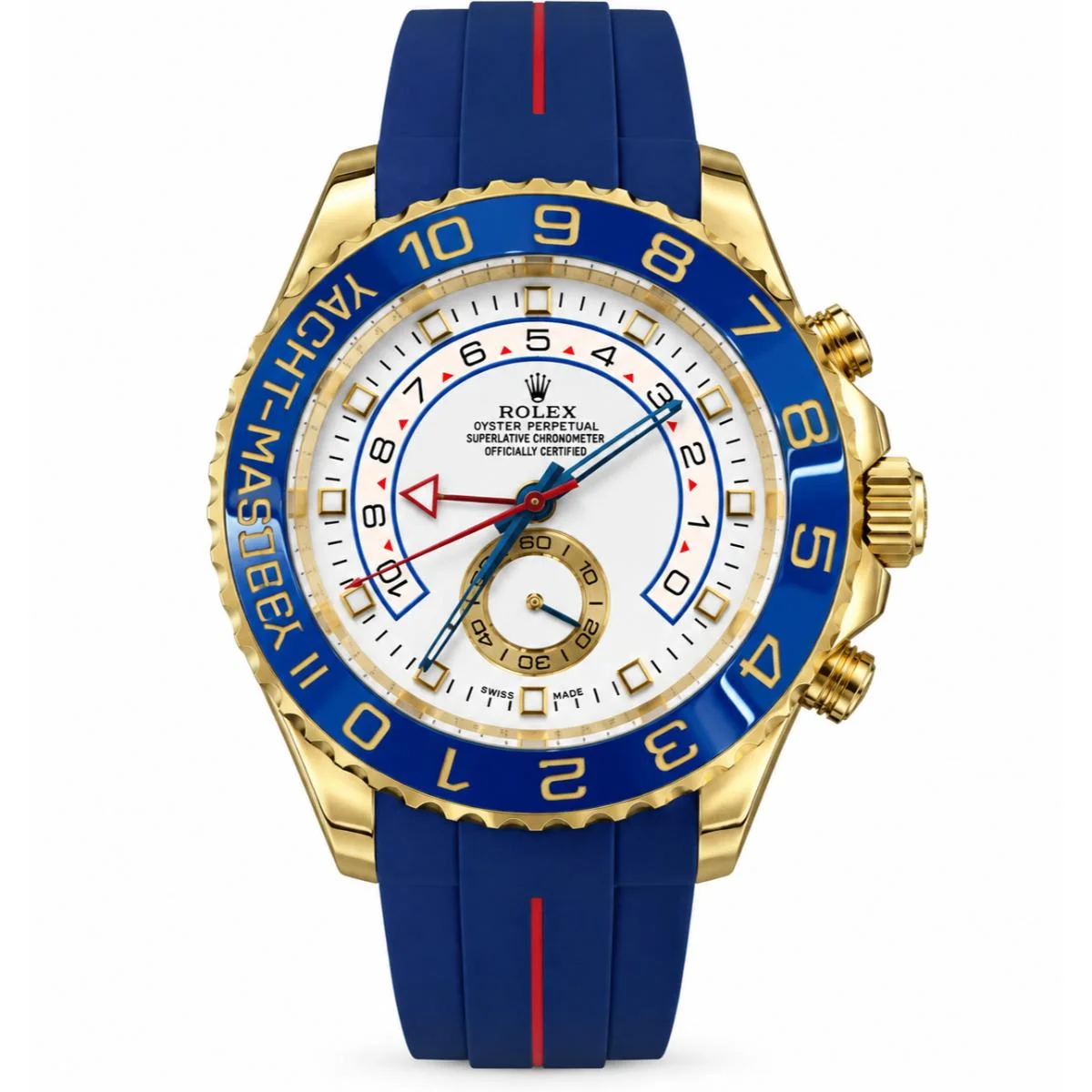 Rolex Yacht-Master II 116688 Automatic Gold Blue Rubber Watch For Men - image 1
