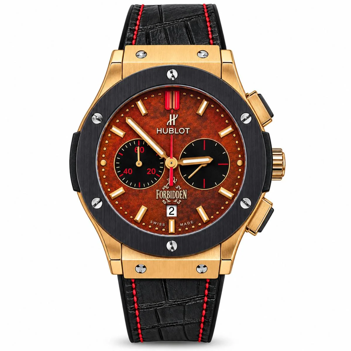 Hublot Big Bang Forbidden Chronograph Gold Black & Red Men’s Watch - image 1